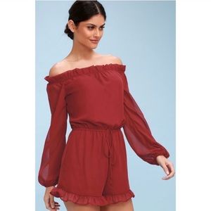 Lulus “Red Romantic Romper”